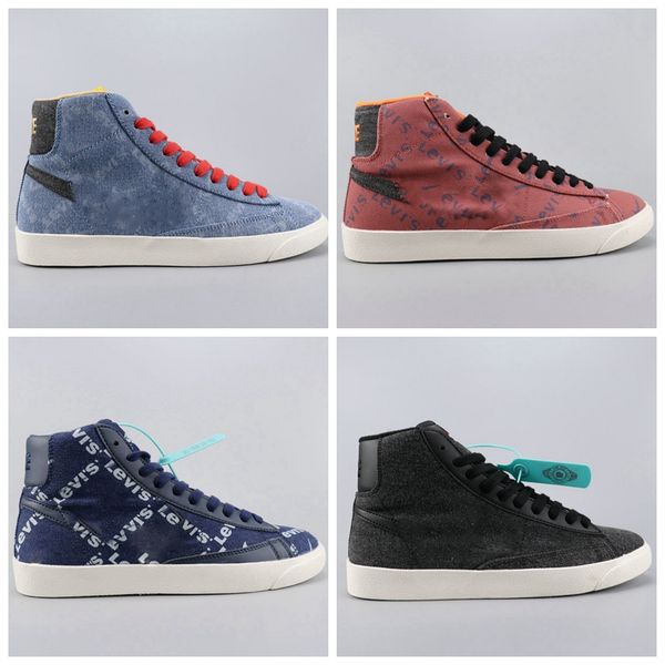 

2020 дизайнеѬ chaussures blazer mid qs мђжин обђв емно-иний еѬнй ковбой замои пиджак, Black