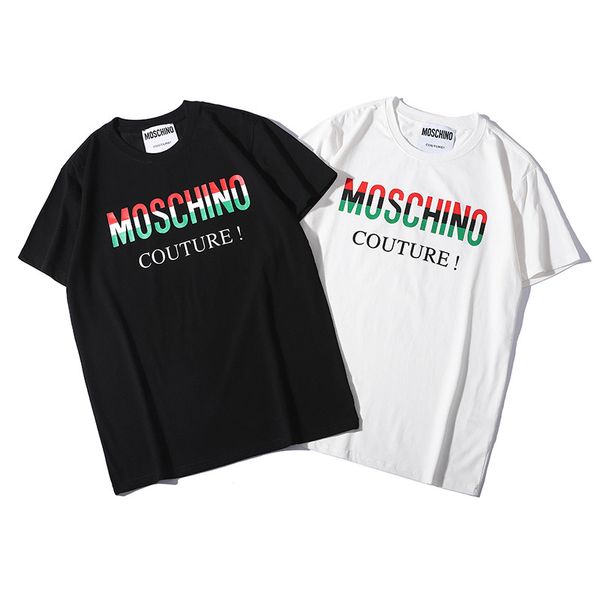 

2019 summer letter print t shirt men tshirt cotton blend tees short sleeve casual t-shirt shirts t shirts, White;black