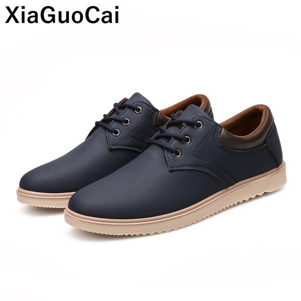 

spring autumn men leather casual shoes waterproof breathable tooling male footwear fashion new arrival lightweight flats, Black
