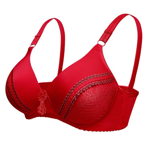 

women push up bra wire bra for women 2020 breathable ladies underwear bralette brassiere female lingerie thin cup, Red;black