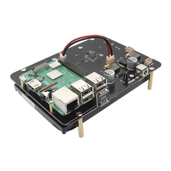 Freeshipping Raspberry Pi X830 3.5 polegada SATA HDD Placa de Expansão de armazenamento w / USB 3.0 + 19 V 2A Kit Adaptador De Alimentação para Raspberry Pi3 Modelo B + / 3B