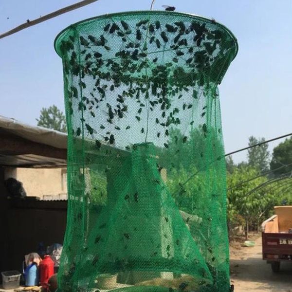 

1pcs hanging flycatcher reusable folding fly trap summer mosquito trap catcher fly wasp insect bug killer fly catcher hot