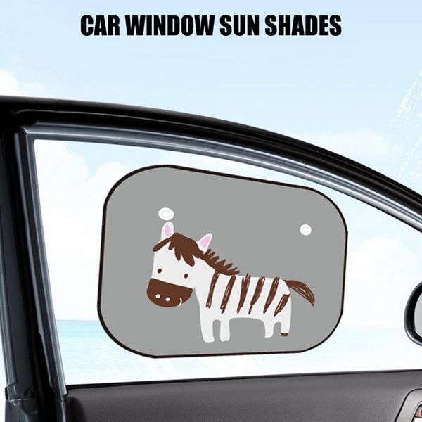 

universal suction cup car sun shades 2pcs car window sunshades blocks harmful uv rays sun heat cute zebra protection for kids