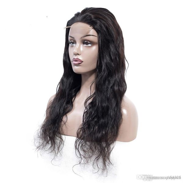 

волосы на теле волны фронта шнурка для женщин перуанский remy естественный цвет волос фронта шнурка с + парик сети, Black