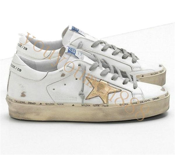 

italy brand multicolor heel golden superstar gooses designer sneakers men/women classic white do-old dirty shoes hi star shoes size us5-11, Black