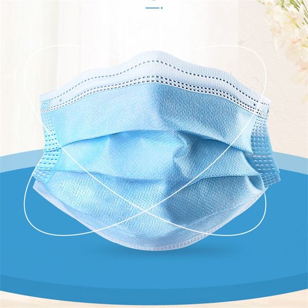 

in stockdisposable face masks disposable 3 layers dustproof med1cal mask facial protective cover masks set anti-dust mask dhl ship
