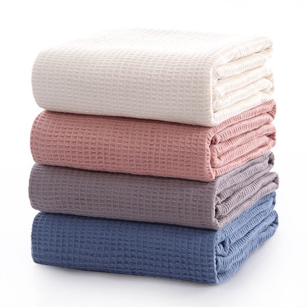 

japan cotton waffle plaid summer quilt for sofa bed towel quilt women wrap blanket nap blankets throw blanket for car office