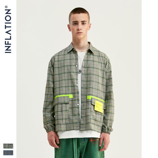 

к 2020 году новые улицы английской печати клетчатый плед нагрудные печать рубашка с длинным рукавом harujuku, White;black