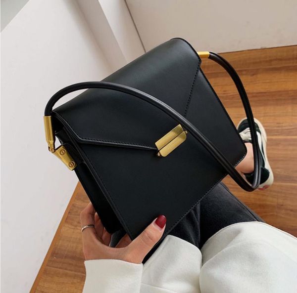 

Fashion Messenger Small Black Bags for Women 2020 New Versatile Simple One Shoulder Handbags Retro Small Square Bag