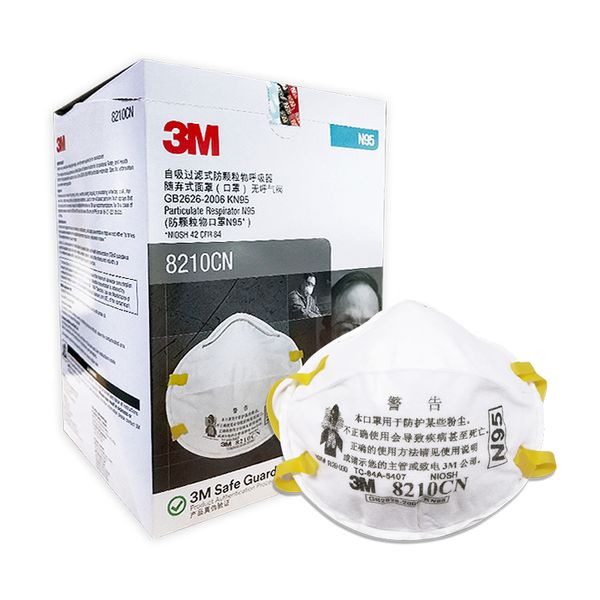 

3m n95 ffp2 маска 8210 /8210v pm2. 5 фильтрованная клапанная защита лица маска пылезащитная защита воздуха запас 3m safe guard ce fda