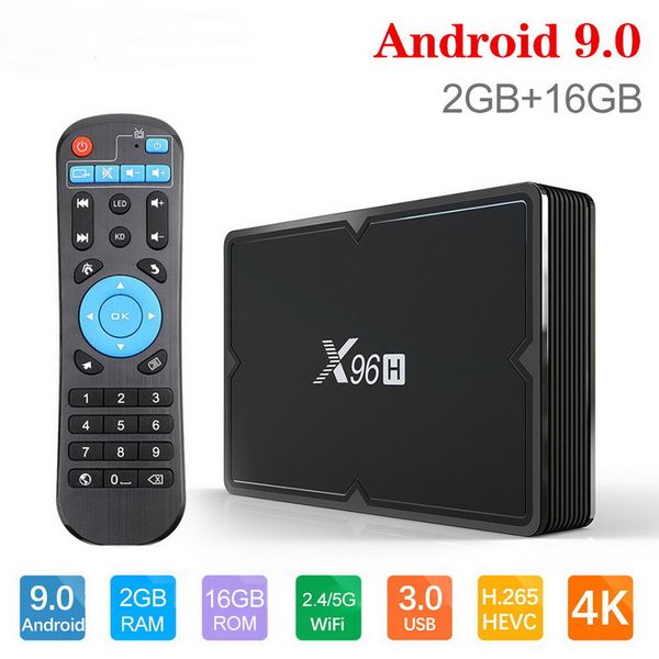 

X96H Android 9.0 TV Box 4 ГБ 64 ГБ Allwinner H6 Четырехъядерный процессор 6K 2.4G 5G Двойной Wi-Fi USB3.0 BT4.1 Go
