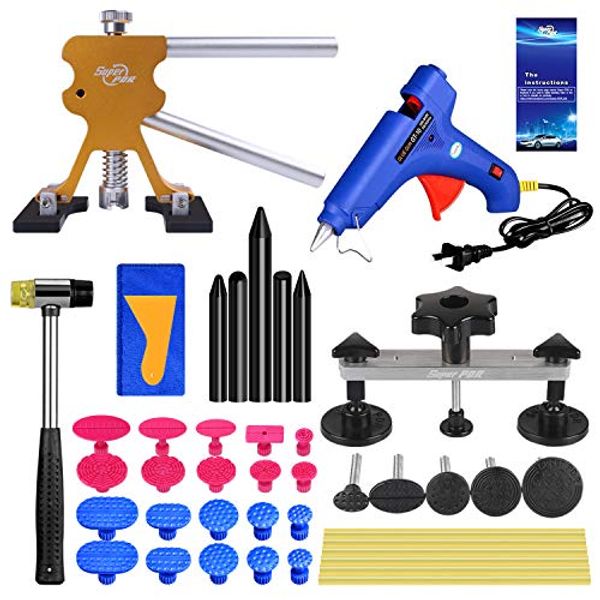 

pdr super hail removal damage kits lifter car remover golden tool paintless dent pro repair hand tool set 37pcs