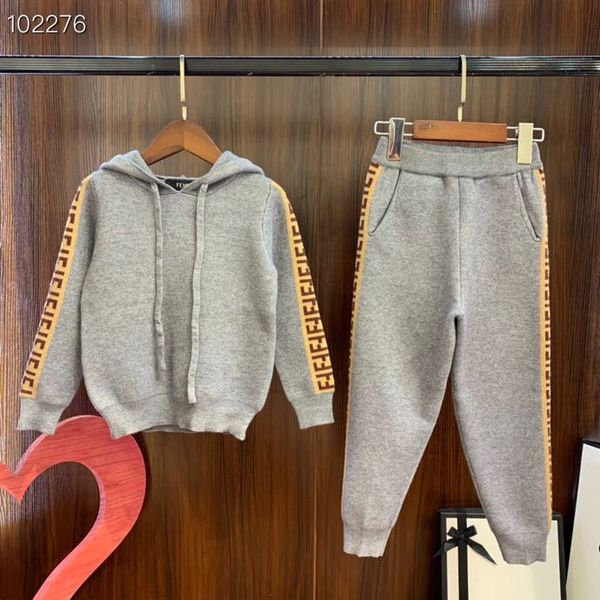 

Boy girl fa hion 2pc et hooded jumper fleece pant autumn kid ca ual port outfit children retail clothe, White