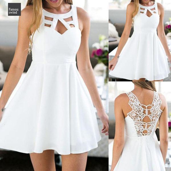 

women dress boho back mini a line sundress summer evening party sleeveless beach dress women jul20 designer clothes, Black;gray