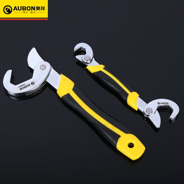 

aubon universal 9~32mm quick snap and grip adjustable spanner wrench tool set pipe wrench household hand tools