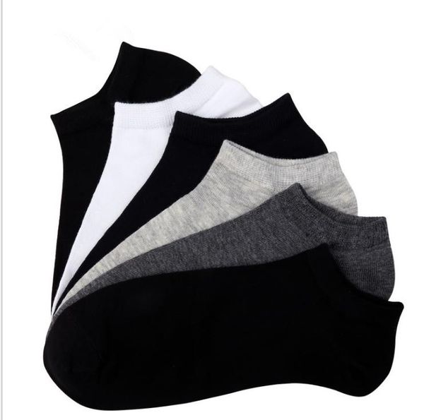

classic pure-color casual pure cotton men's socks thin breathable short barge stockings for men, Black