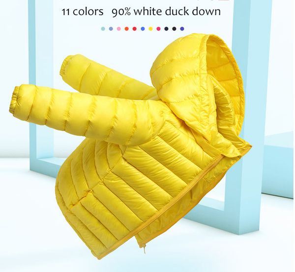 

90% duck down jacket coat baby girls boys parka kids jacket hood winter children jacket spring fall toddler outerwear 1-12 year wholesales, Black