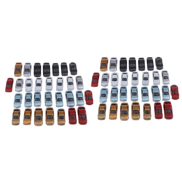 

60 lot 1:100 plastic car mini street parking building buildings layout 4.3cm