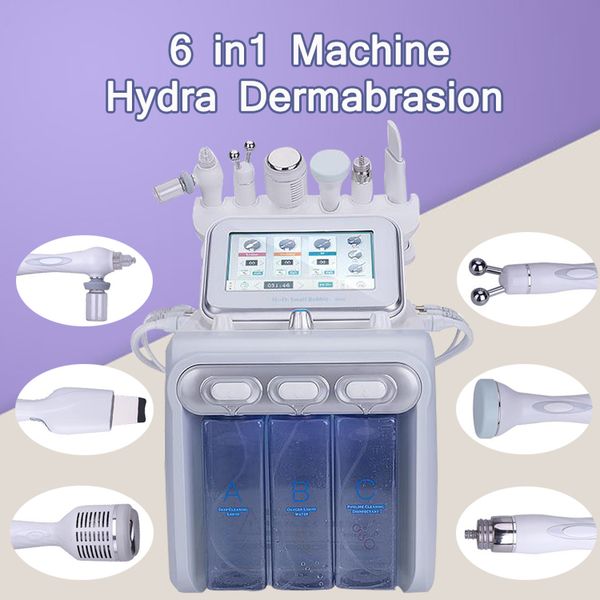

6 in 1 hydra facial dermabrasion hydro microdermabrasion peeling vacuum skin cleansing water aqua oxygen spray device beauty machine ce