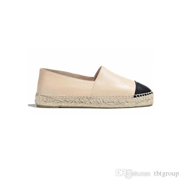 

women loafers designer shoes leather espadrilles flat shoes two tone cap toe classic loafers real lambskin summer trainers multicolor, Black
