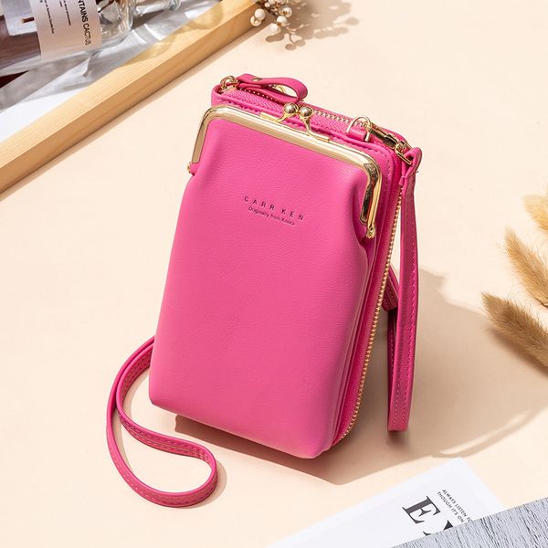 

2020 new mobile phone bag women's fashion diagonal shoulder gold bag multifunctional student leisure wallet