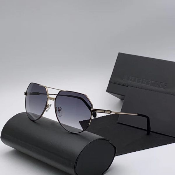 

legends 724 men pilot sunglasses black/grey gradient lens 61mm shades designer sun glasses gafas de sol new with box, White;black