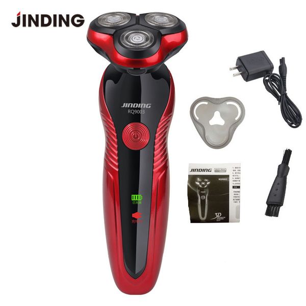 

jinding electric shaver for men rechargeable razor beard 3d floating head shaving machine washable fast charge triple blade