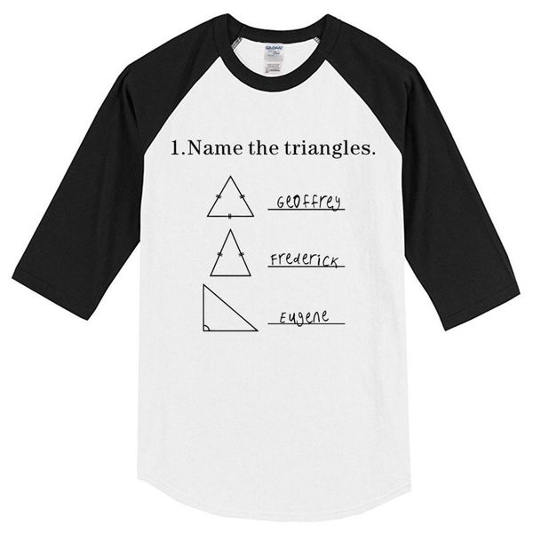 

t-shirt new 2019 summer name the triangles men's t-shirts streetwear fashion brand clothing raglan t shirt harajuku hip hop, White;black