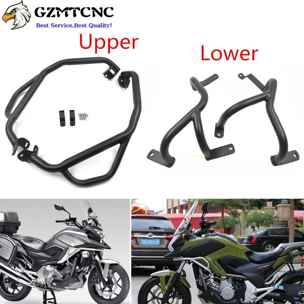 

engine guard + fuel oil tank guard protection highway crash bar buffler upper lower frame protect bumper for nc700x nc750x