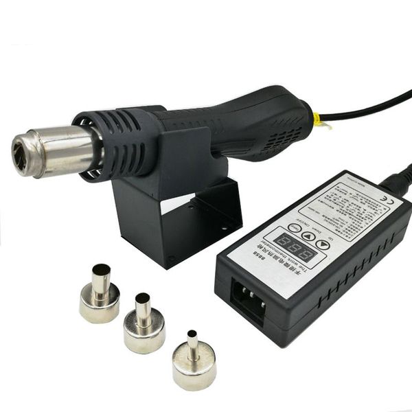 

8858 portable heat air gun bga rework solder station better youyue 8858 saike yihua gj 8018lcd +3 bga nozzles