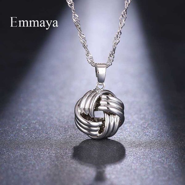 

emmaya new fashion multicolors irregular metal ball punk style dainty necklaces for women party creative present, Silver