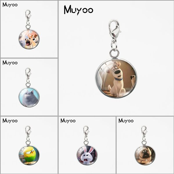 

new beauty lovely dogs rabbit cats cute animals cartoon pendants handmade kawaii animals glass dome charms jewelry, Bronze;silver