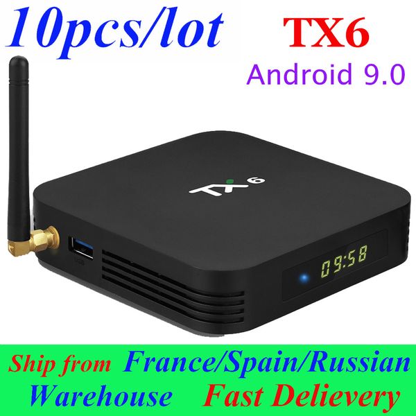 

10pcs / серия TX6 Android TV Box смарт +9,0 BOX 2GB / 16GB 4GB / 32GB 4GB / 64G Allwinner H6 4K телеприставку Media Player