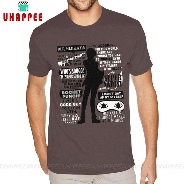 

custom t shirt printing gintama okita sougo quotes tee for men s-6xl short sleeve heavy cotton coffee crew tee shirts, White;black