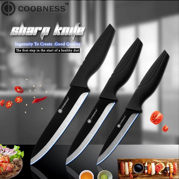 Ykc Coobness Brand 3 4 5 6 Ceramic Knife Top Grade Black Blade