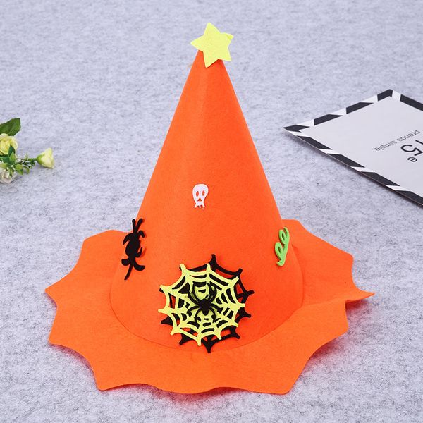 

halloween festival decoration cosplay cool orange witch hat halloween hat