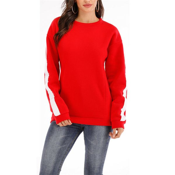 

2019 new fashion women wear new solid color long sleeves loose casual autumn sweatershirt female pullover fall sale, Black