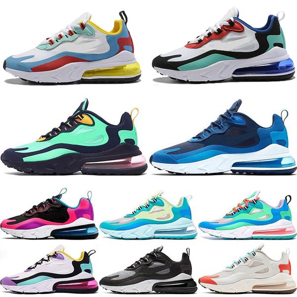 

2019 React Men Women Running Shoes Bauhaus Optical blue void Deep Blue Designer Mens Trainers Breathable Sports Sneaker socks