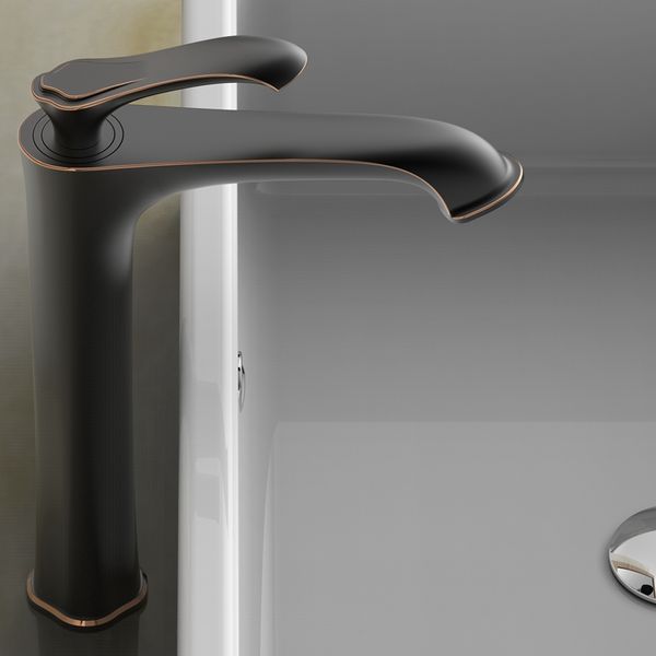 

basin faucets oil rubbed bronze bathroom faucet brass black finished deck mounted and cold faucet bl666