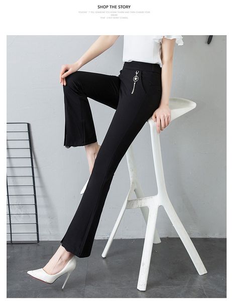 

black ms high waist jeans trousers straight loose, Blue