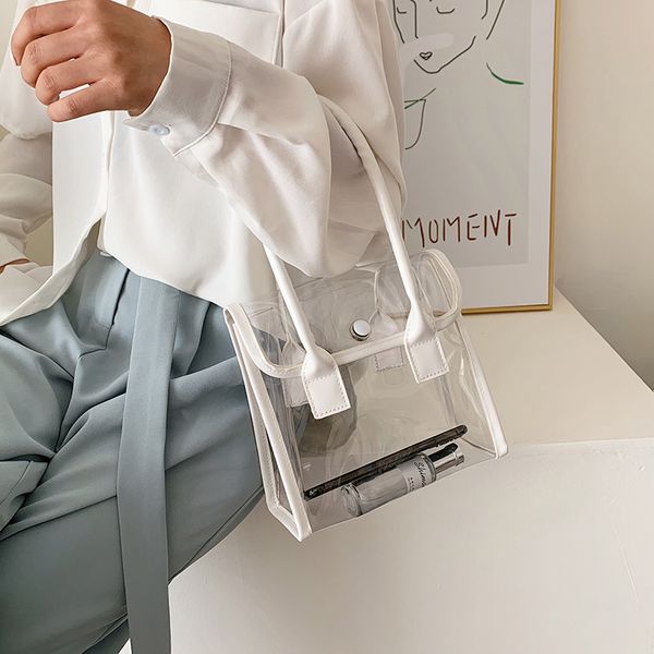 

summer pvc transparent tote bags for women 2020 handbags women bags sac a main shoulder messenger