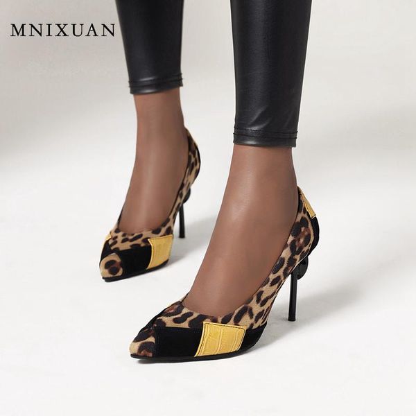 

mnixuan korean female shoes high heels women spring 2020 new leopard extreme high heels wedding dress size 12, Black