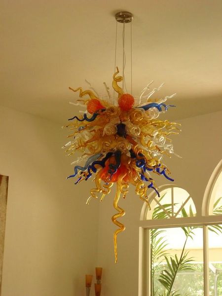 100% soprado CE UL Borosilicate Murano vidro Dale Chihuly Arte Residencial Artístico Vidro Candelabro Luz Venda