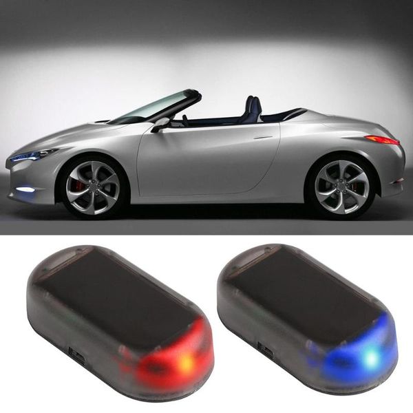 

1pcs solar power car alarm lamp security system warning theft flash blinking anti-theft caution led flash light red blue