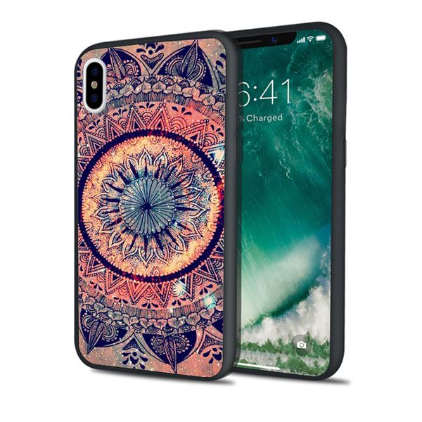 

coque luxury mandala case for iphone 11 pro xs max xr 8 7 6s plus 5s se case soft silicone cover.