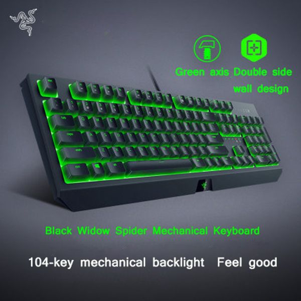

razer gaming водонепроницаемая механическая клавиатура rgb подсветкой мембранная эргономичный механическая клавиатура blackwidow механическа