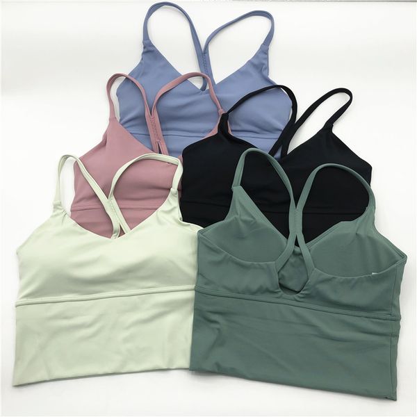 

gym clothing yoga bra workout crop fitness sports for women anti-sweat wireless plain sport brassiere athletic, White;black