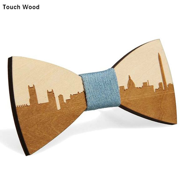 

men's solid wooden bow tie popular glossy 5x12cm, Black;gray