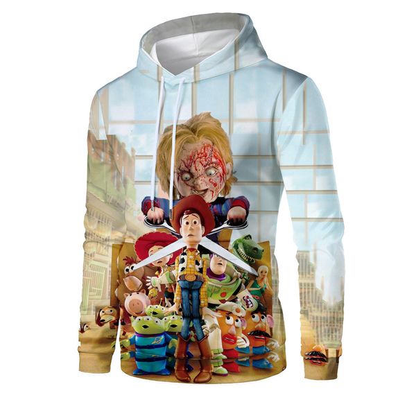 

mens designer fashion vests killing children 3d digital printing hoodie, Black