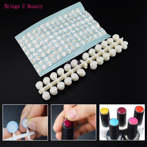 

120 tip natural round nail tip with ticker color chart flat back uv gel poli h for di play color card chart nail art tool